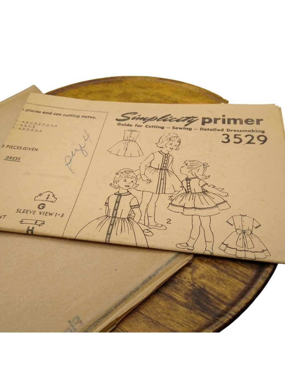 UNCUT Vintage Sewing PATTERN Simplicity 3529, Child 1960 Girls One Piece Dress